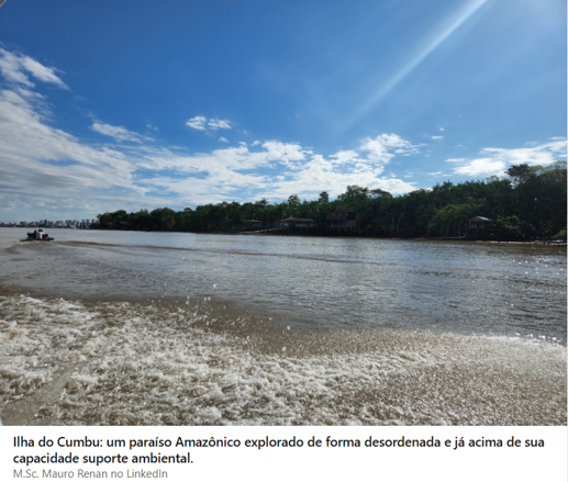 Capa da publicação: Ilha do Cumbu: um paraíso Amazônico explorado de forma desordenada